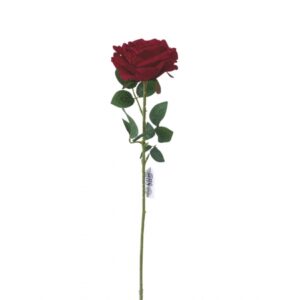 ROSA UNITARIA AVELUDADA VERMELHA (M) 75CM