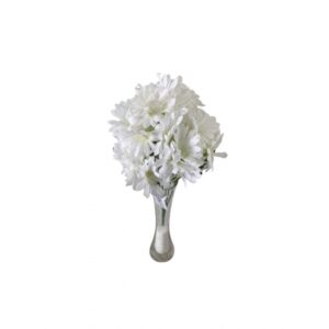 MINI BUQUE DE CRAVINA BRANCA X 5 (M) 35CM