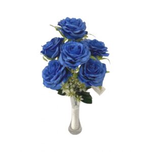 BUQUÊ DE ROSAS X 7 (M) 37CM (9CM FLOR) (BOX COLORIDO)