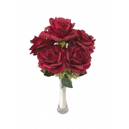BUQUÊ DE ROSAS X 7 (M) 38CM (10CM FLOR)