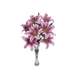 BUQUE DE LIRIO TOQUE REAL X 9 (D) 55CM BOX POR COR