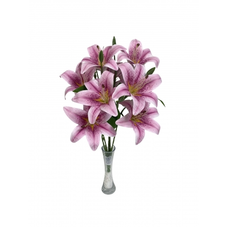 BUQUE DE LIRIO TOQUE REAL X 9 (D) 55CM BOX POR COR