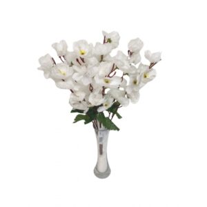BUQUE DE PESSEGUEIRO BRANCO X 7 (M) 39CM