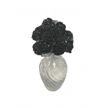 MINI ROSA EVA COM TULE PRETO (M)