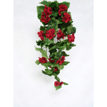 PENDENTE DE GERANIO AVELUDADO VERMELHO X 9 (M) 80CM